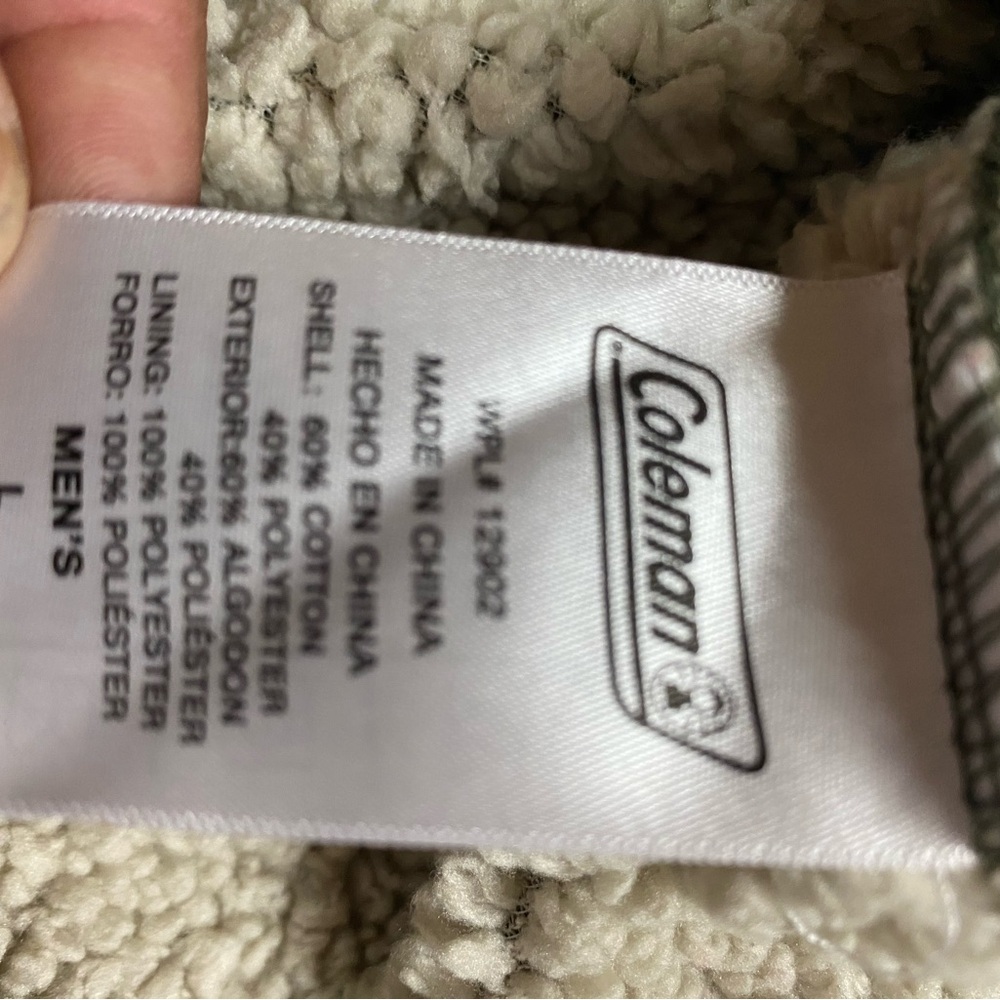 Coleman Green Long Sleeve Pullover Insulated Sweatshirt Men’s Large - Picture 4 of 5